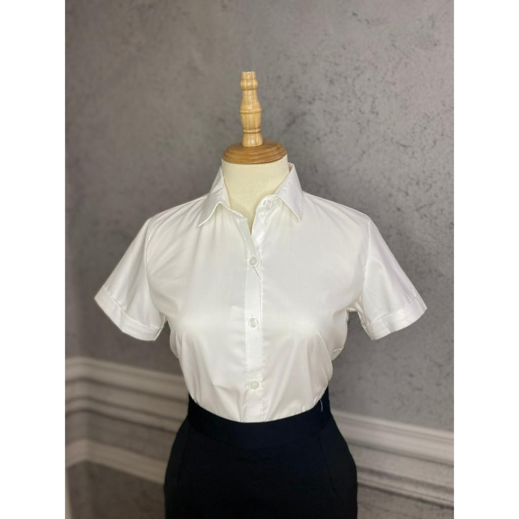 Áo Sơ Mi Nữ Trơn Ngắn Tay Công Sở SMNTC