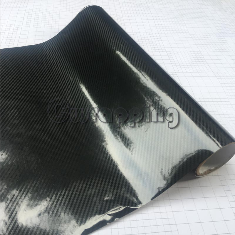 Giấy Đề Can Sợi CARBON 5d Màu Đen Bóng 30x50cm Trang Trí Xe Hơi