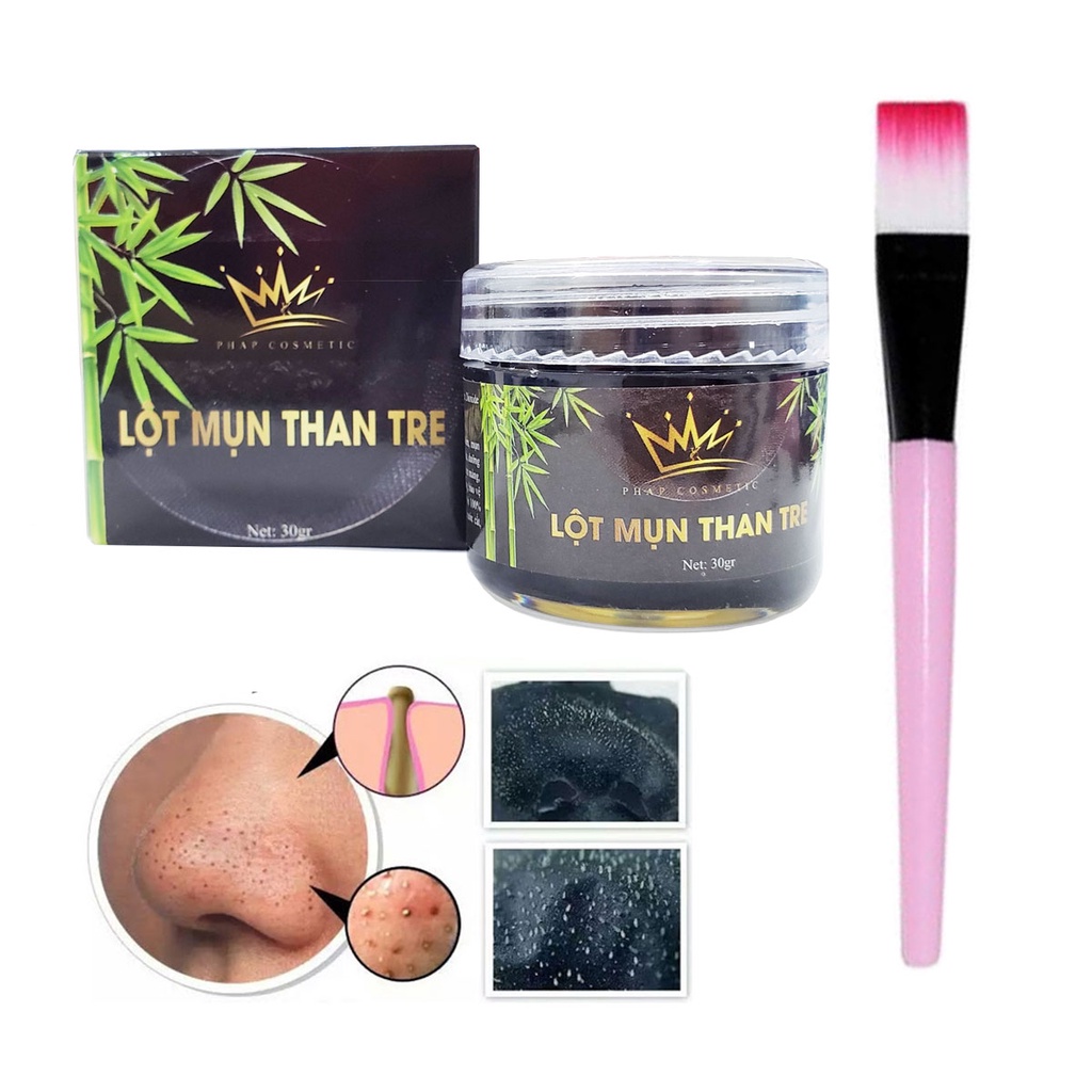 Combo gel lột mụn than tre, than hoạt tính, gel hút mụn Kone + tặng kèm CỌ quét