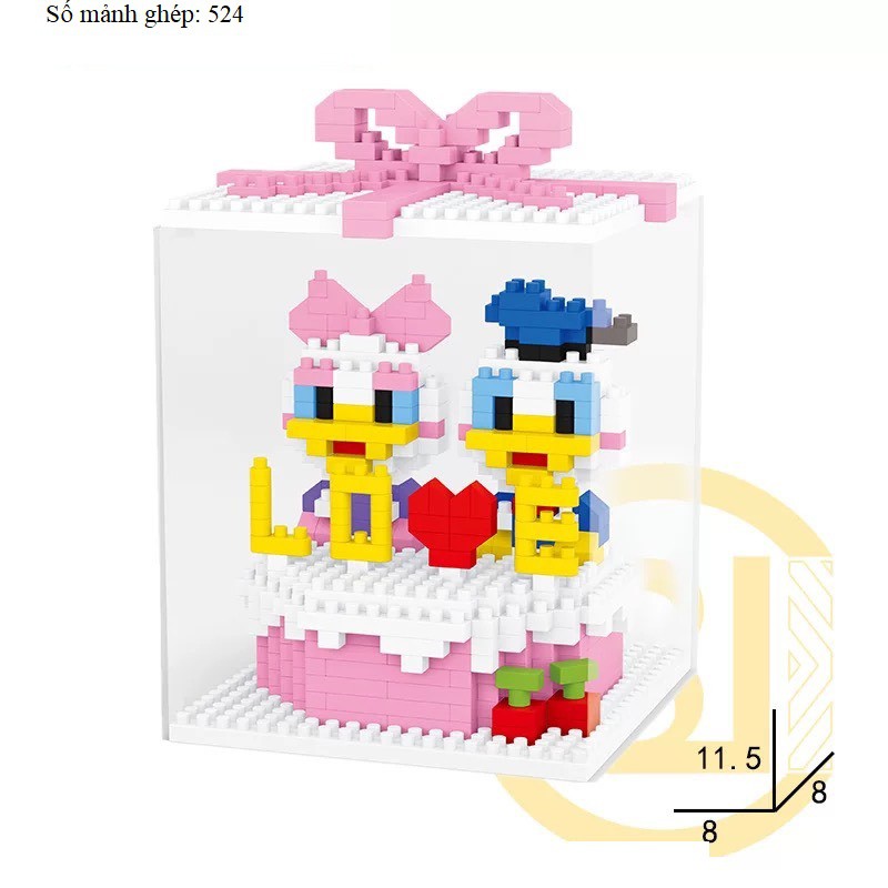 BỘ LẮP RÁP LEGO 3D HỘP QUÀ TẶNG THÔNG MINH SÁNG TẠO