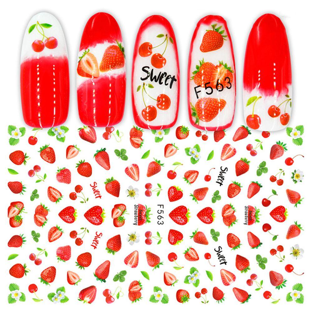 1 Tờ Miếng Dán Móng Tay Tự Dính Hình Hoa Lá Chim Hồng Hạc Kiểu Nga Thời Trang Mùa Hè Cho Nữ