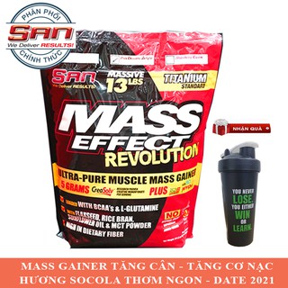 Sữa tăng cân tăng cơ Mass Effect của SAN hương socola bịch 5.9kg - hàng BBT