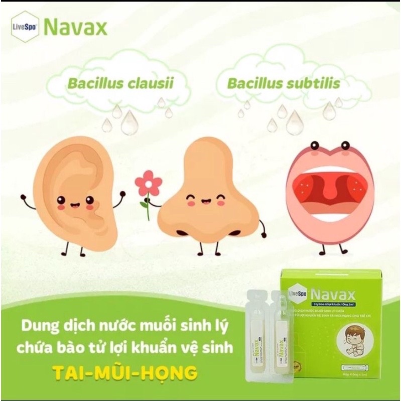 Xịt mũi bào tử lợi khuẩn Livespo Navax hỗ trợ đường hô hấp khoẻ mạnh