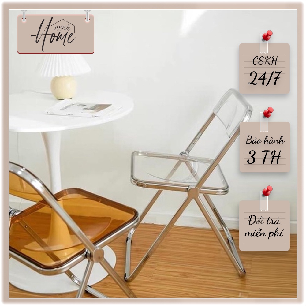 GHẾ TRONG SUỐT GẤP GỌN - CHỐNG TRẦY HÀNG LOẠI 1