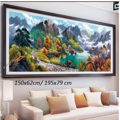 Tranh thêu chữ thập Phong cảnh DX1135 THÊU KÍN