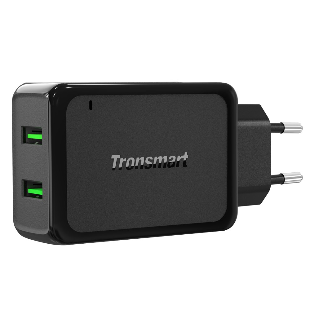 Sạc TRONSMART W2TF 2 cổng 36w Quick Charge 3.0 (Đen) - Hãng phân phối chính thức