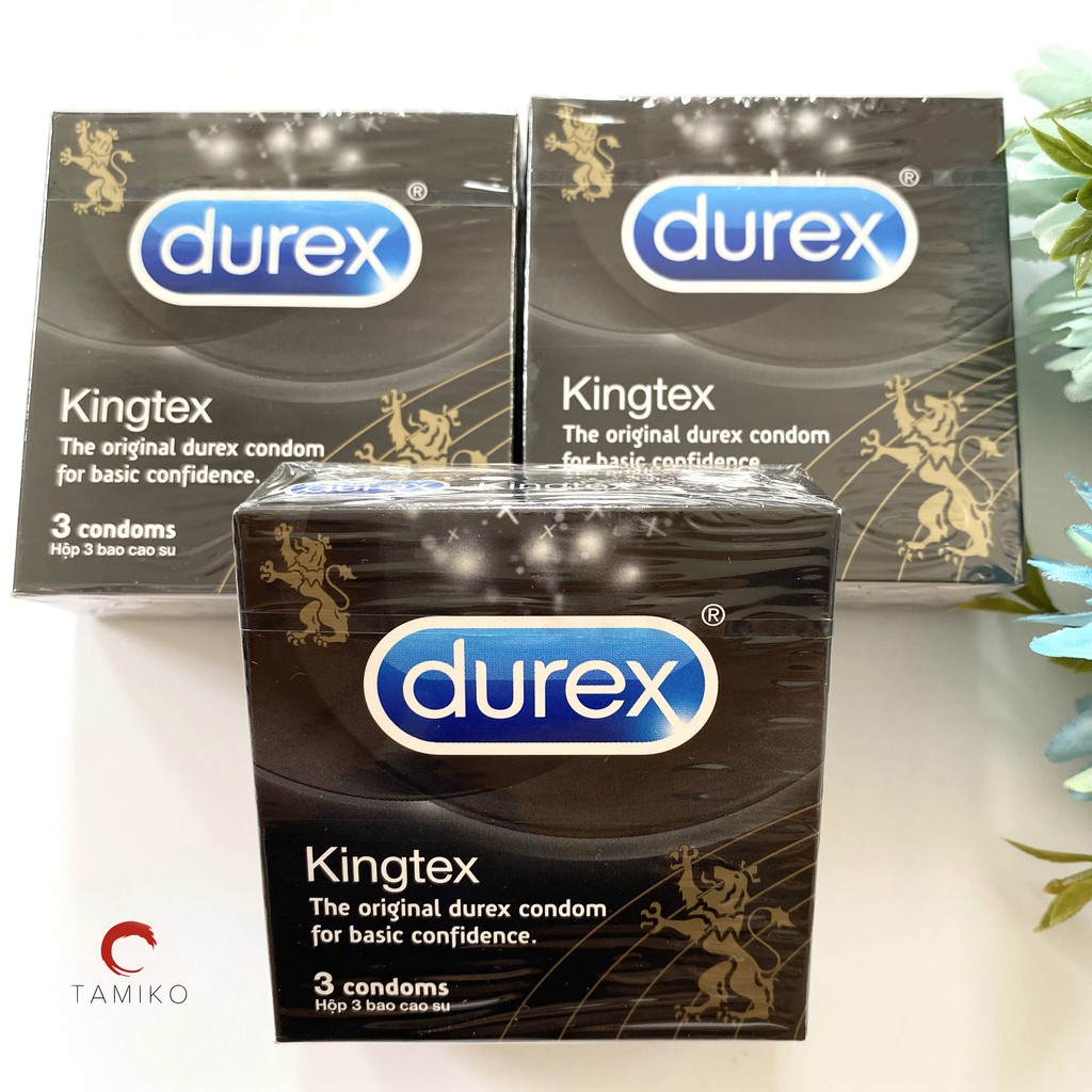 [Chính Hãng] Bao Cao Su DUREX KINGTEX - Siêu mỏng, Ôm Sát Cỡ 49mm -  Hộp 3 cái - Xuất xứ ANH