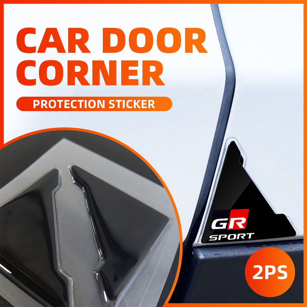 Bộ 2 / 4 Miếng Dán Silicon Bảo Vệ Góc Cửa Xe Hơi Toyota GR Gazoo Racing GR Sport VIos Yaris Corolla Cross Wish Revo CHR Avanza Fortuner Rush Wigo Innova