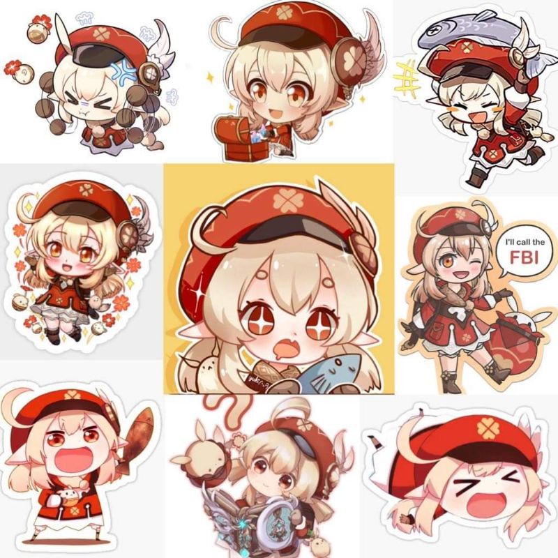 10-60 hình dán Stickers Klee Genshin Impact decal