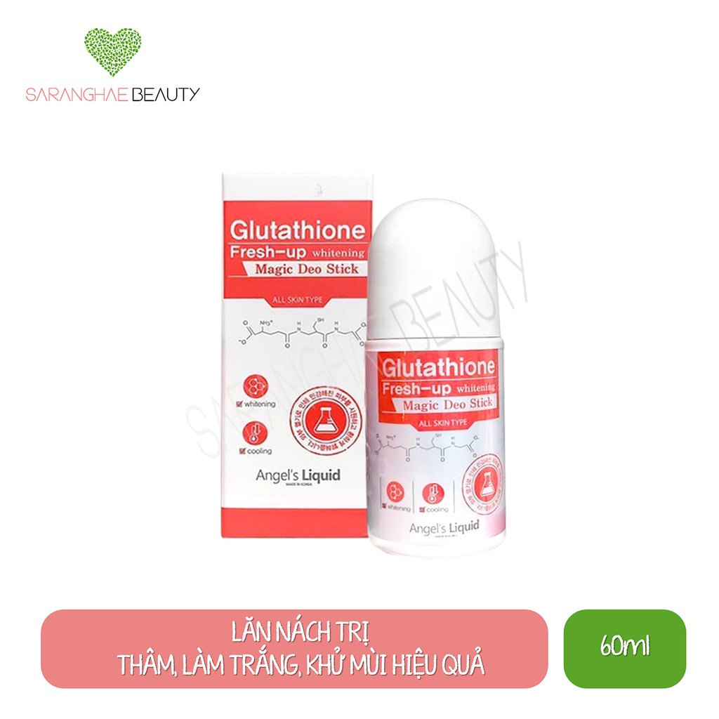 Lăn Khử Mùi, Dưỡng Trắng, Giảm Thâm Angel's Liquid Glutathione Fresh-Up Whitening Magic Deo Stick 60ml | BigBuy360 - bigbuy360.vn
