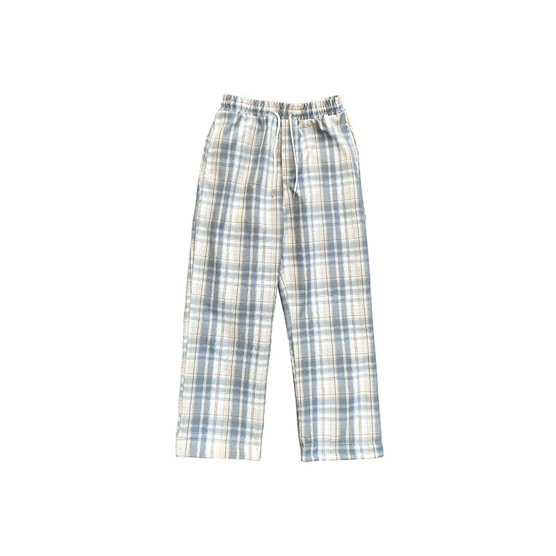 Men's trousers  Pants high street ins tide brand plaid wide-leg pants men's oversize pants niche design sense 9 nine-point pants casual pants  size M-3XL