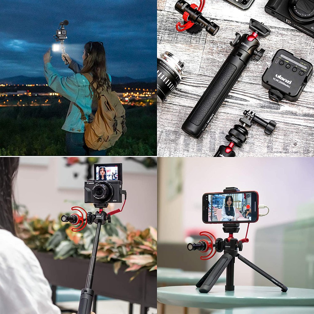 Chân Đế Ulanzi MT-16 Quay Phim Cho Máy Ảnh DSLR, Điện Thoại, 4 Mức Độ Điều Chỉnh, Xoay 360° Chụp Ảnh Selfie & Tự Sướng