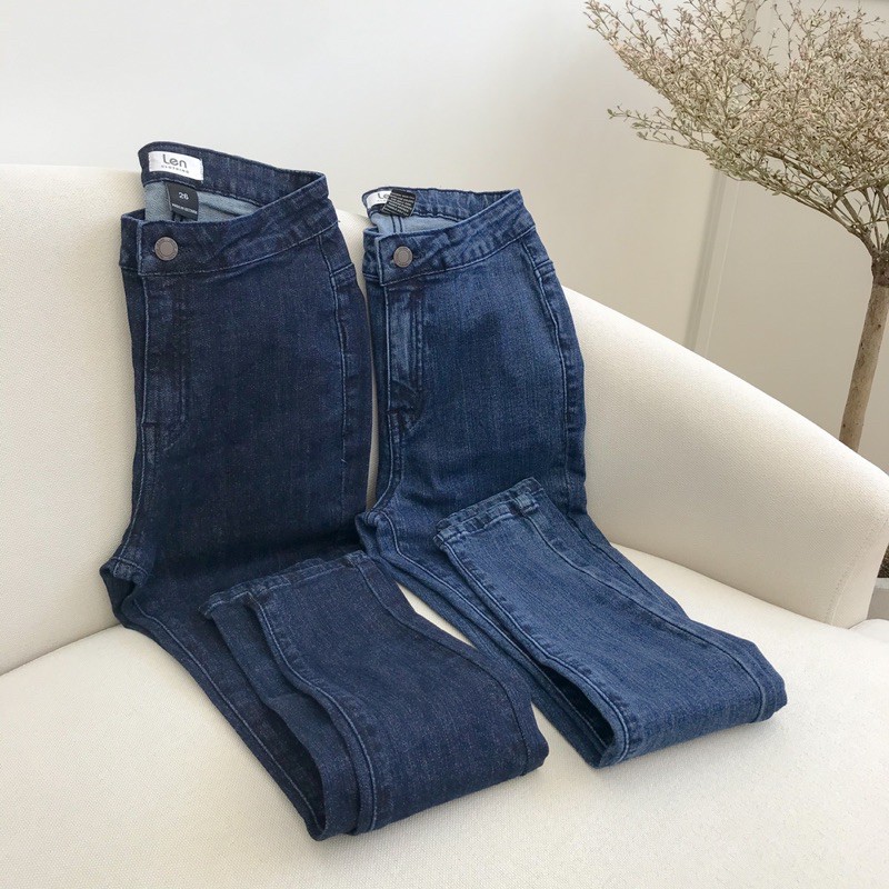 Quần skinny jeans LEN clothing cạp liền 2 màu 7881-7882