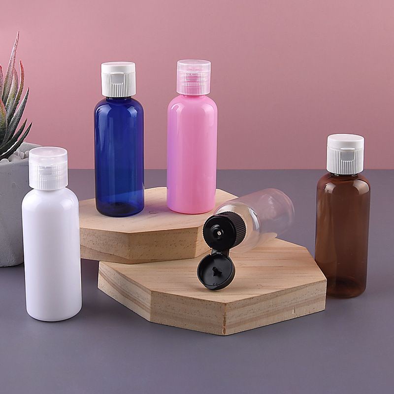 Chai Chiết Mĩ Phẩm ❤ GIÁ RẺ NHẤT ❤ [Combo 100sp] Chai nhựa pet Nâu tròn nắp bật 20ml,30ml,50ml,100ml chiết mỹ phẩm .