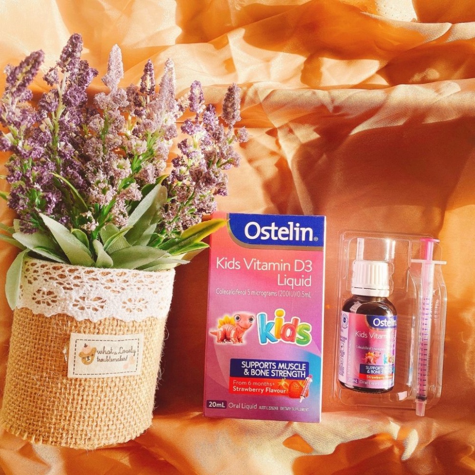 Ostelin Infant vitamin D3 drops 2.4ml và Ostelin vitamin liquid 20ml hỗ trợ tổng hợp canxi cho bé