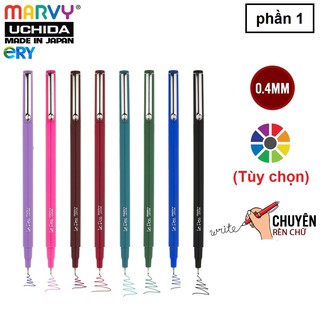 (P1) Bút lông kim Le Pen Marvy 4300, mực kháng nước và bền màu