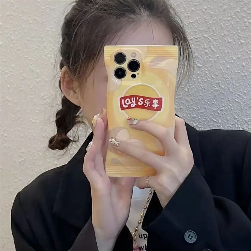 Ốp Điện Thoại Chống Sốc Hình Gói Snack Dễ Thương Cho IPhone 6 6S 7 8 Plus SE 2020 X XR XS Max 11 12 13 14 Pro Max Plus