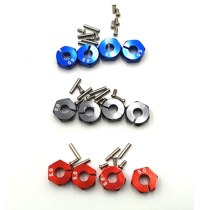 Bộ 4 ốc vít điều hợp lục giác 5/6/7mm 12mm cho xe tải điều khiển từ xa HSP HPI Tamiya Traxxas Slash