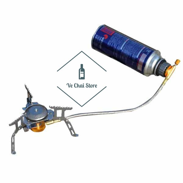 Bếp cắm trại gấp gọn dùng bình gas mini - bếp gas mini - dã ngoại - du lịch - phượt [Tặng đầu chuyển đổi]