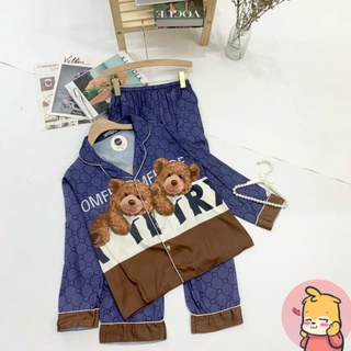 Set pijama Gucci Gấu lụa cao cấp