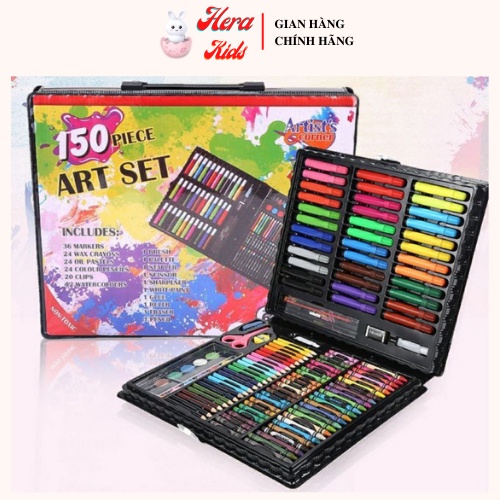 Bộ Màu Vẽ Đa Năng 150 chi tiết - Hộp Bút Màu 150 món cho bé tập vẽ - tự nhiên an toàn, kích thích thị giác