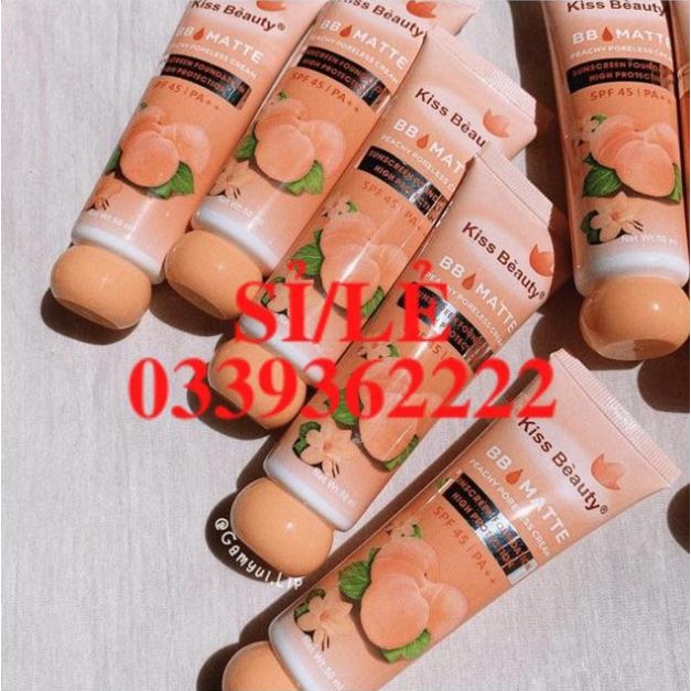 [ CHÍNH HÃNG ] Kem nền che khuyết điểm chống nắng SPF 45/PA+++ Kiss Beauty Pore BB Matte Senabeauty  HAIANHSHOP