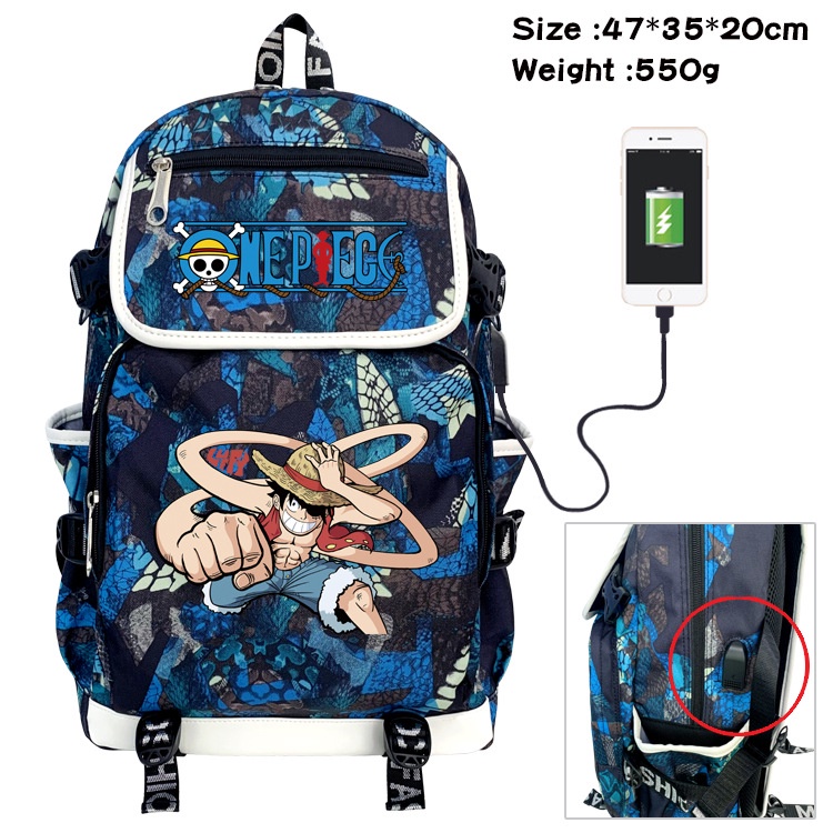 Balo One Piece Luffy Zoro Sanji Tony Tony Chopper Balo Đi Học Anime Họa Tiết Hoạt Hình Có Cổng Sạc usb Tiện Dụng