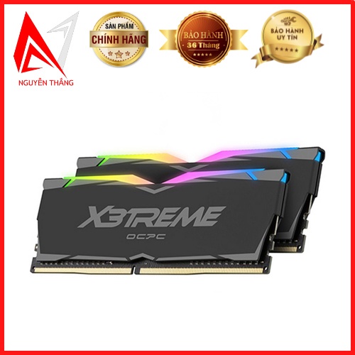 Ram máy tính OCPC X3treme Aura RGB16G/3200 (2X 8GB) DDR4  Black (MMX3A2K16GD432C16) Tản Nhiệt