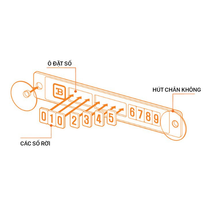 [Bán buôn] Bảng ghi số điện thoại gắn kính ô tô khi đỗ xe, có phản quang dùng cho ban đêm.