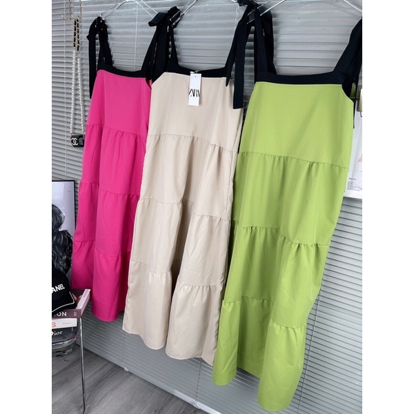 Váy maxi đi biển dây nơ siêu đẹp