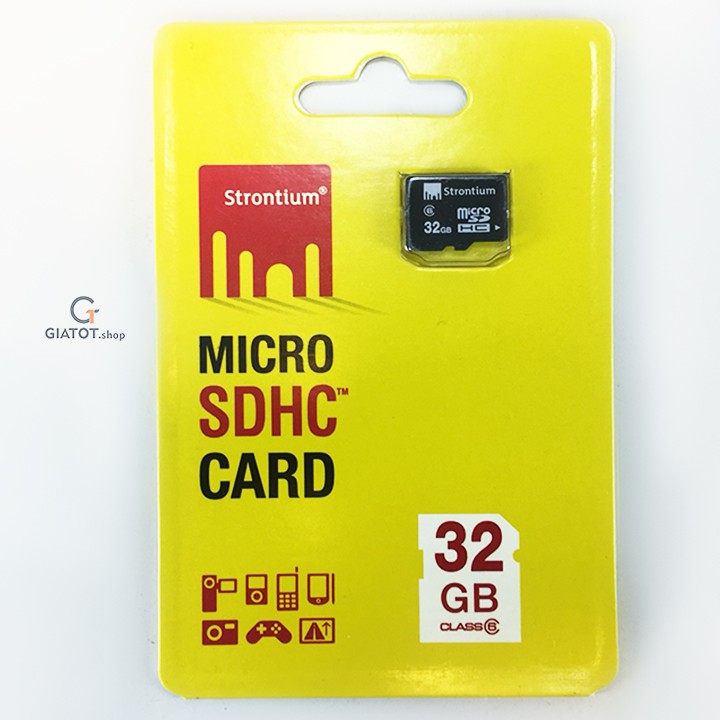 Thẻ nhớ Strontium 32G class 6 chính hãng (đen)