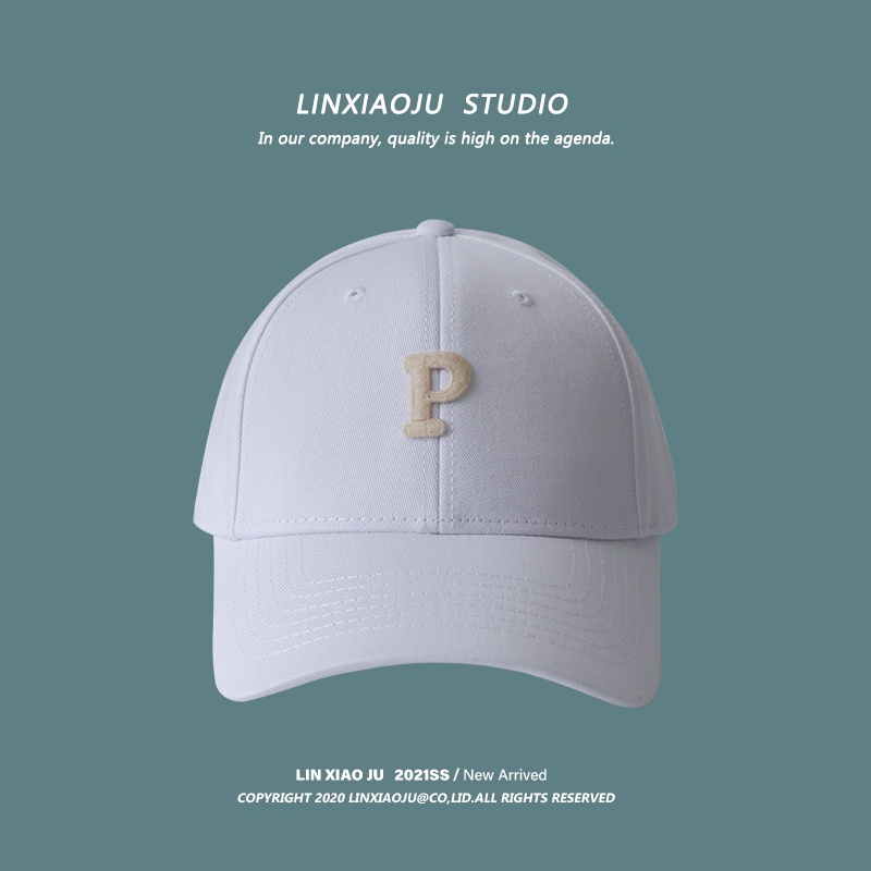 Mũ lưỡi trai mỏng vành rộng in chữ màu xanh dương cho nam và nữ