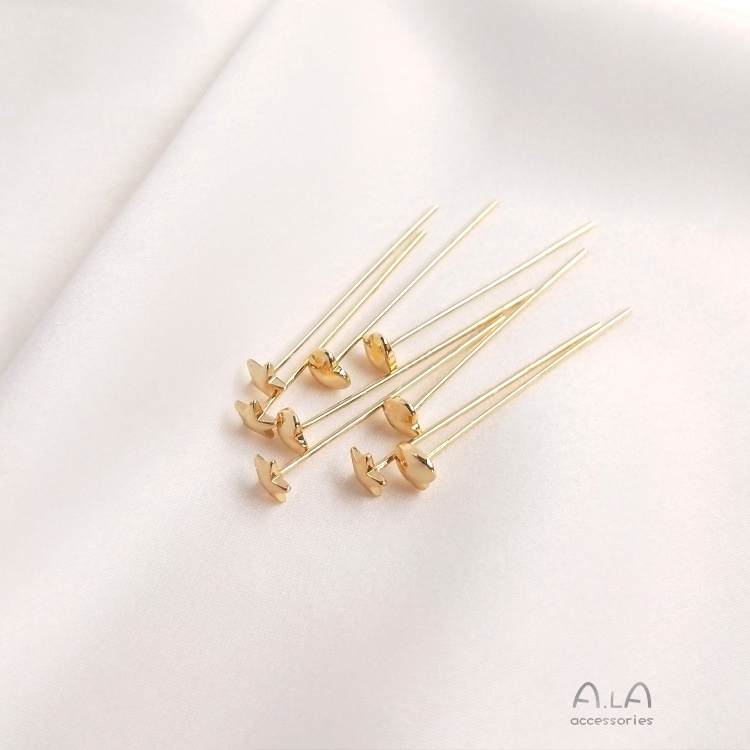 Phụ Kiện Kim Gài Trang Sức Bằng Đồng 14K Hình Ngôi Sao Trái Tim Năm Cánh Màu Sắc