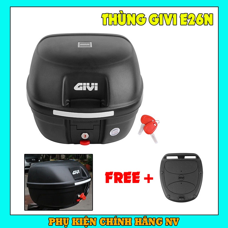 Thùng sau Givi E26N chính hãng kèm đế gắn thùng - bảo hành 1 năm