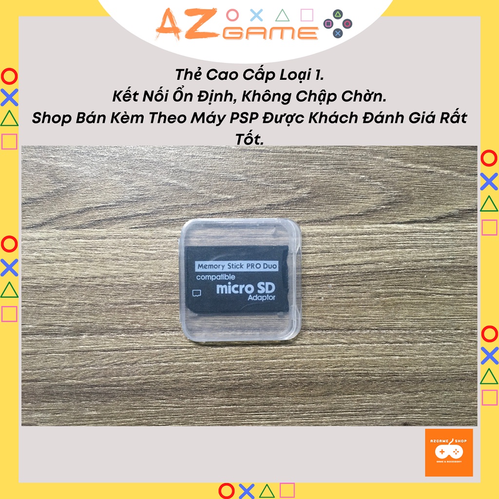 Áo thẻ nhớ adaptor MicroSD 32Gb 64Gb cho PSP 1000 2000 3000