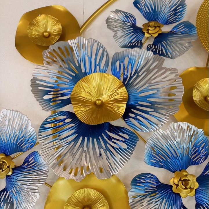 Decor Tranh Sắt Treo Tường Trang Trí BISA Hoa Nghệ Thuật size 165cm*91cm mã BH2045