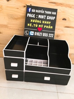 Kệ mỹ phẩm max đen 35cm