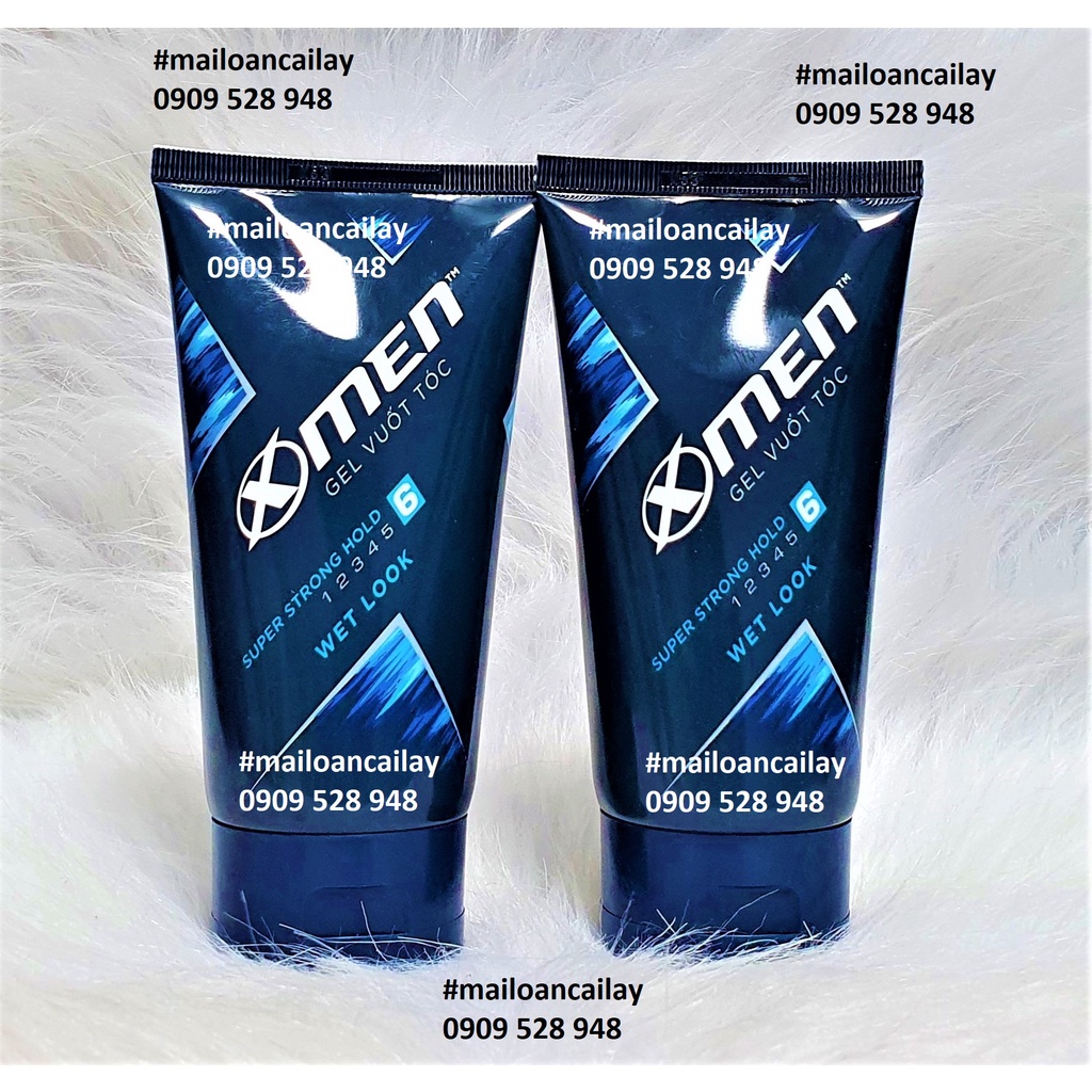 Gel X-men Siêu cứng &amp; bóng tóc sọc xanh dương 150g