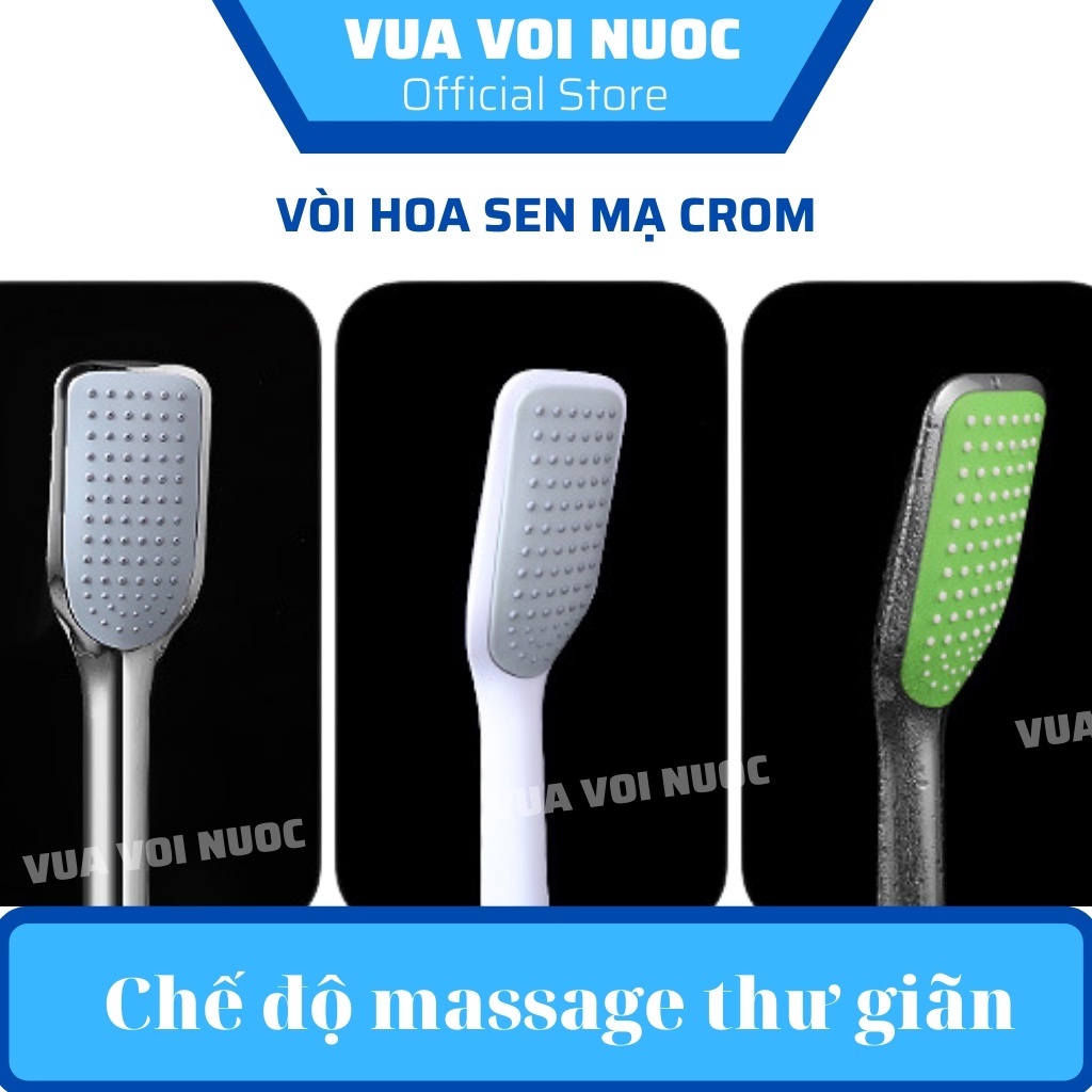 Vòi hoa sen tăng áp hình chữ nhật chế độ massage thư giãn VVN102