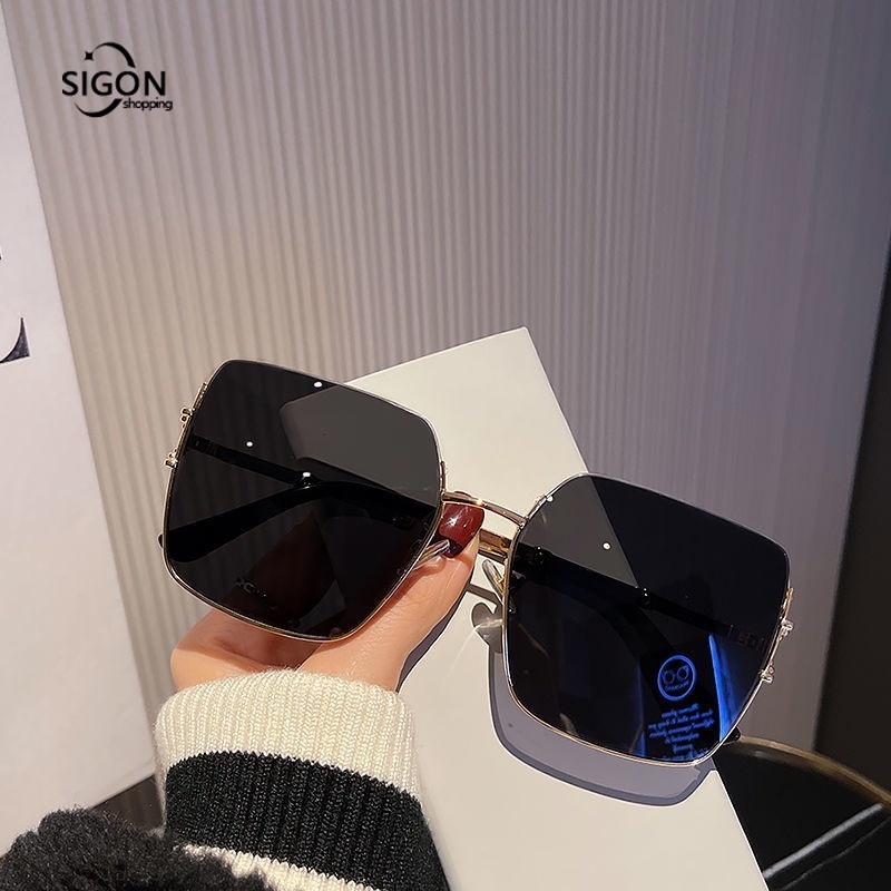 Kính Mát Gọng Vuông Lớn Chống Tia UV Thời Trang