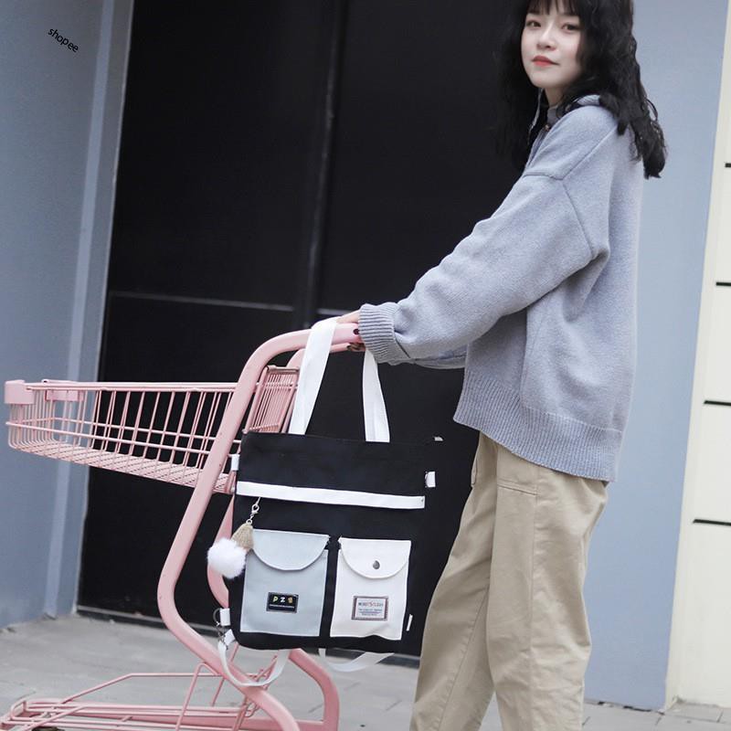 M23 TÚI VẢI, TÚI TOTE LIVVING mang KHÓA SIZE lớn tha hồ chứa ĐỒ TDT71 6