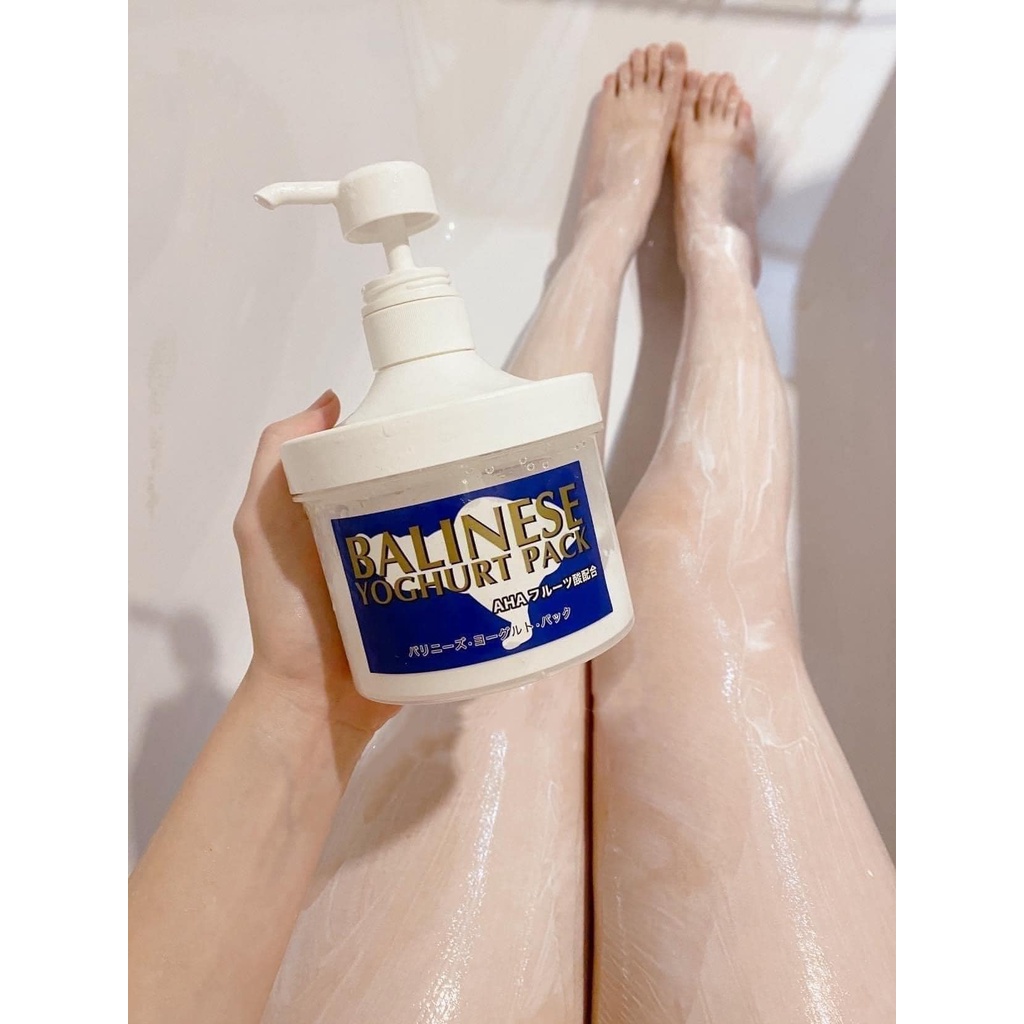 Kem ủ trắng da body sữa chua Balinese Yoghurt Pack hũ 500gr nội địa Nhật Bản