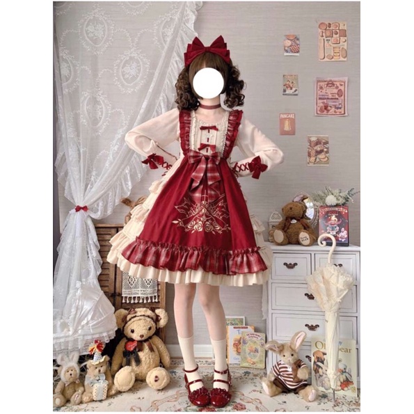 YAS0011-Váy Lolita cô gái quàng khăn đỏ