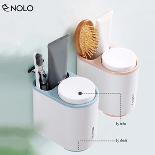 BỘ GIÁ ĐỰNG CỐC BÀN CHẢI KEM ĐÁNH RĂNG ECOCO EC02