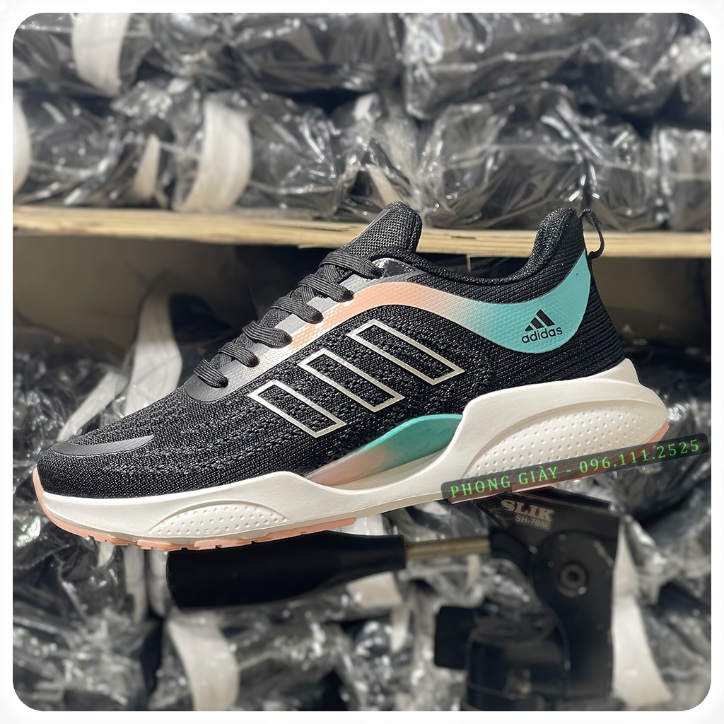 Giày Sneaker Nữ Giày Thể Thao Nữ A52 Màu Đen Cam Fullbox