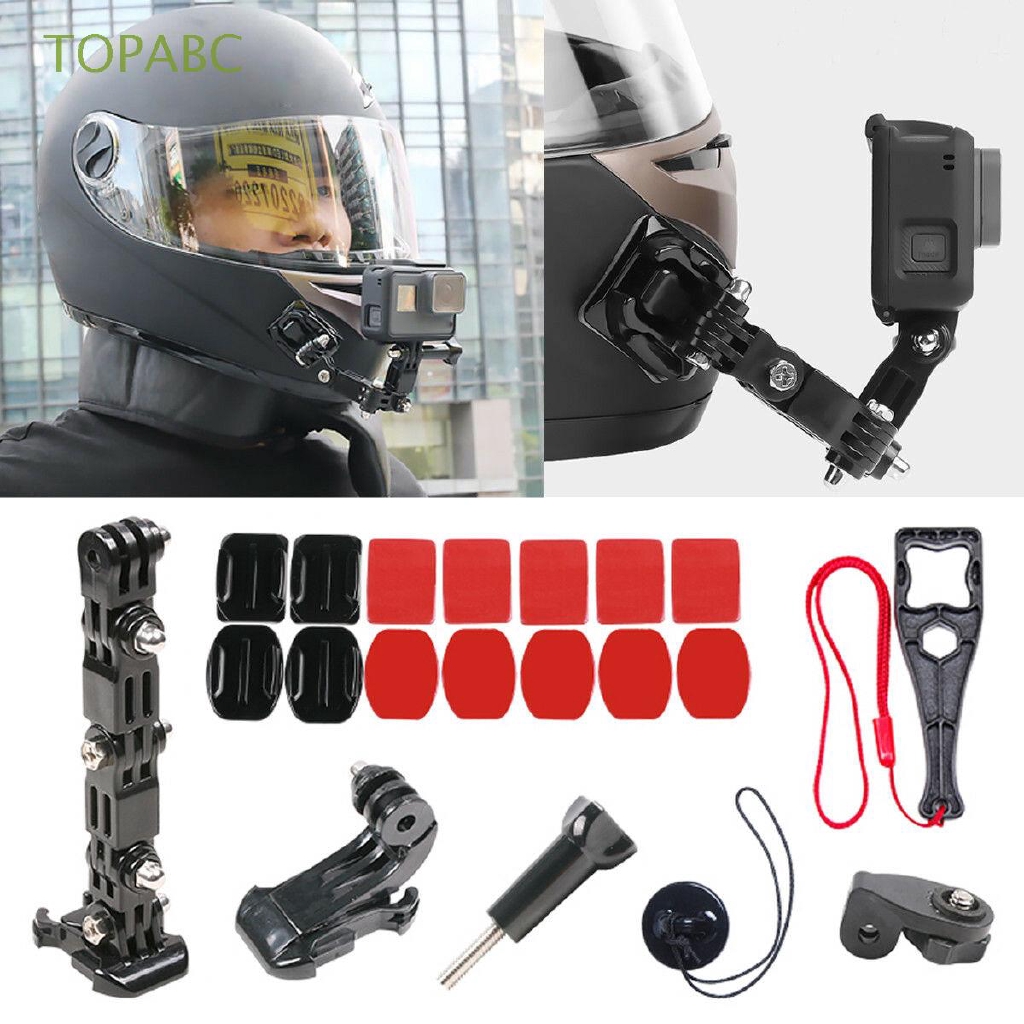 Bộ 19 phụ kiện giá đỡ chuyên dụng gắn mũ bảo hiểm tiện dụng khi đi mô tô cho máy Gopro Hero 7 6 5 4