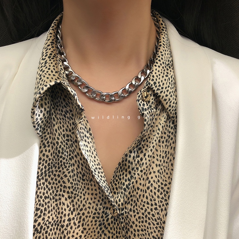 Dây Chuyền Dạng Chuỗi Dày Phong Cách Hip Hop 19A1135 Thời Trang Cho Cặp Đôi