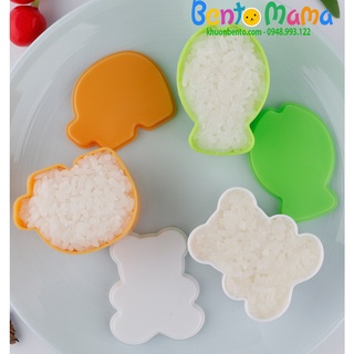 SET 3 KHUÔN ÉP CƠM CÁ GẤU VOI
