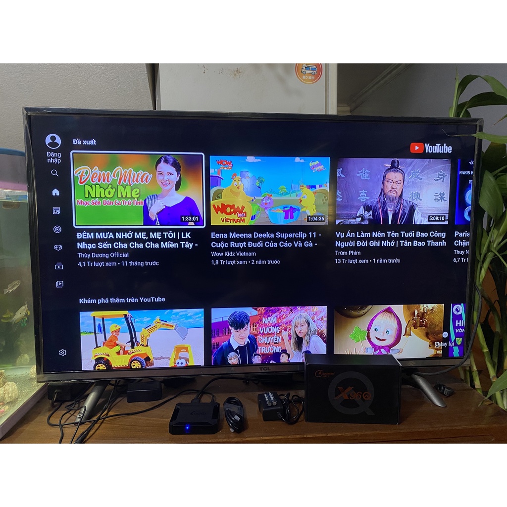 Đầu android tv box mẫu mới chạy H313 android 10.0 thiết kết thông minh - X96Q ram 2gb rom16gb có kèm khiển G10S giá rẻ !