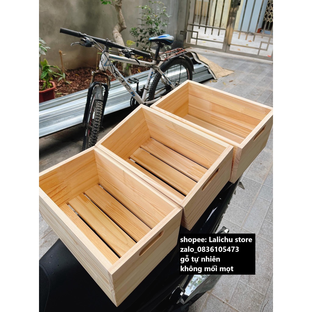 Thùng gỗ đựng đồ gỗ pallet decor